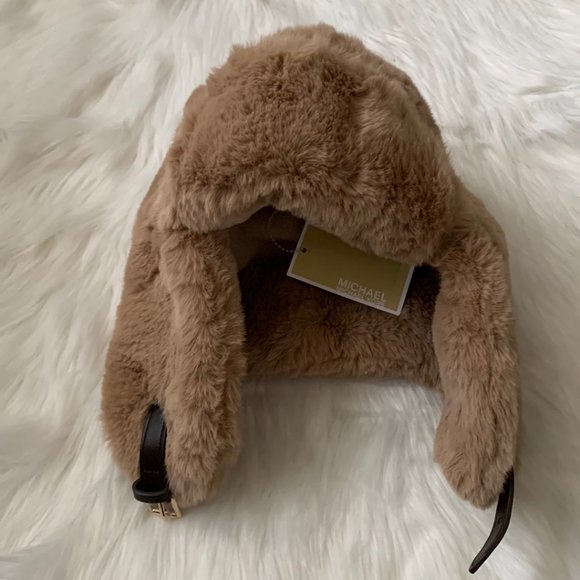 MICHAEL KORS Faux Fur Trapper Hat in Luggage Brown - Picture 3 of 5